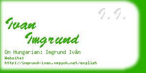ivan imgrund business card